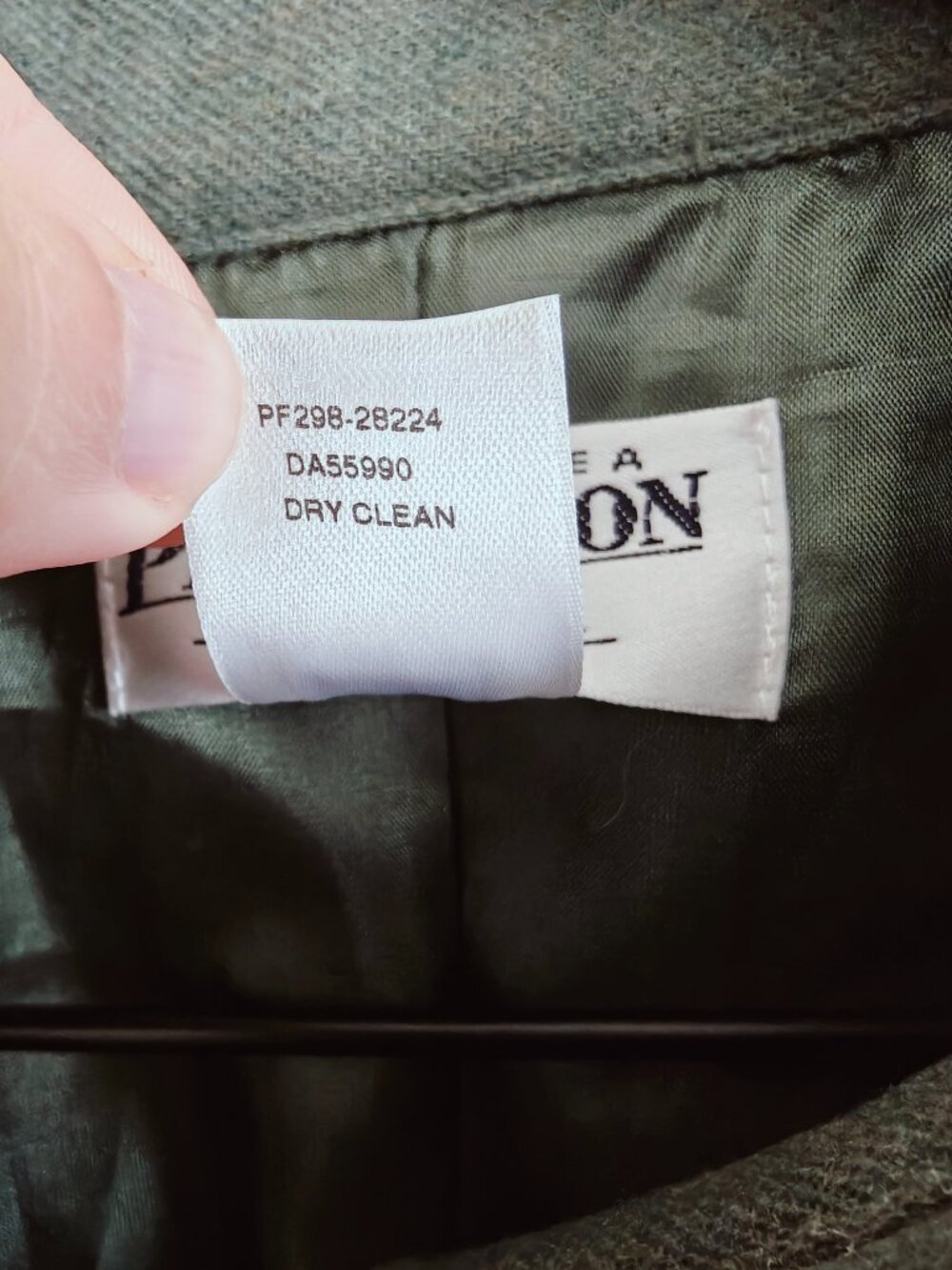 Pendleton 100% Virgin Wool Sage Green Tailored Jacket Petite 12 Made USA - Picture 7 of 9
